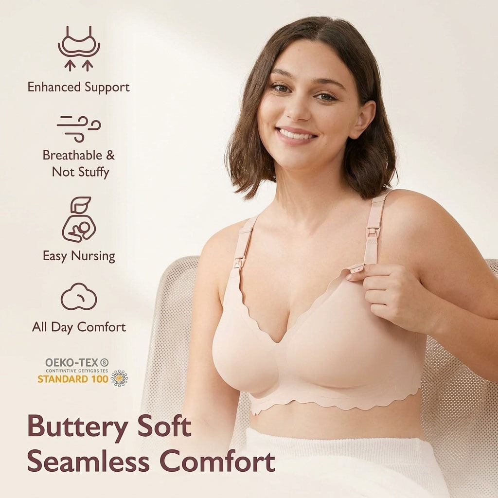 3XL Plus Size Maternity Nursin - Nursing Bra Sleep ulasan dan harga